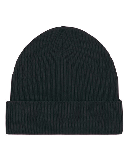 Fisherman Beanie - Black - Vorderseite 