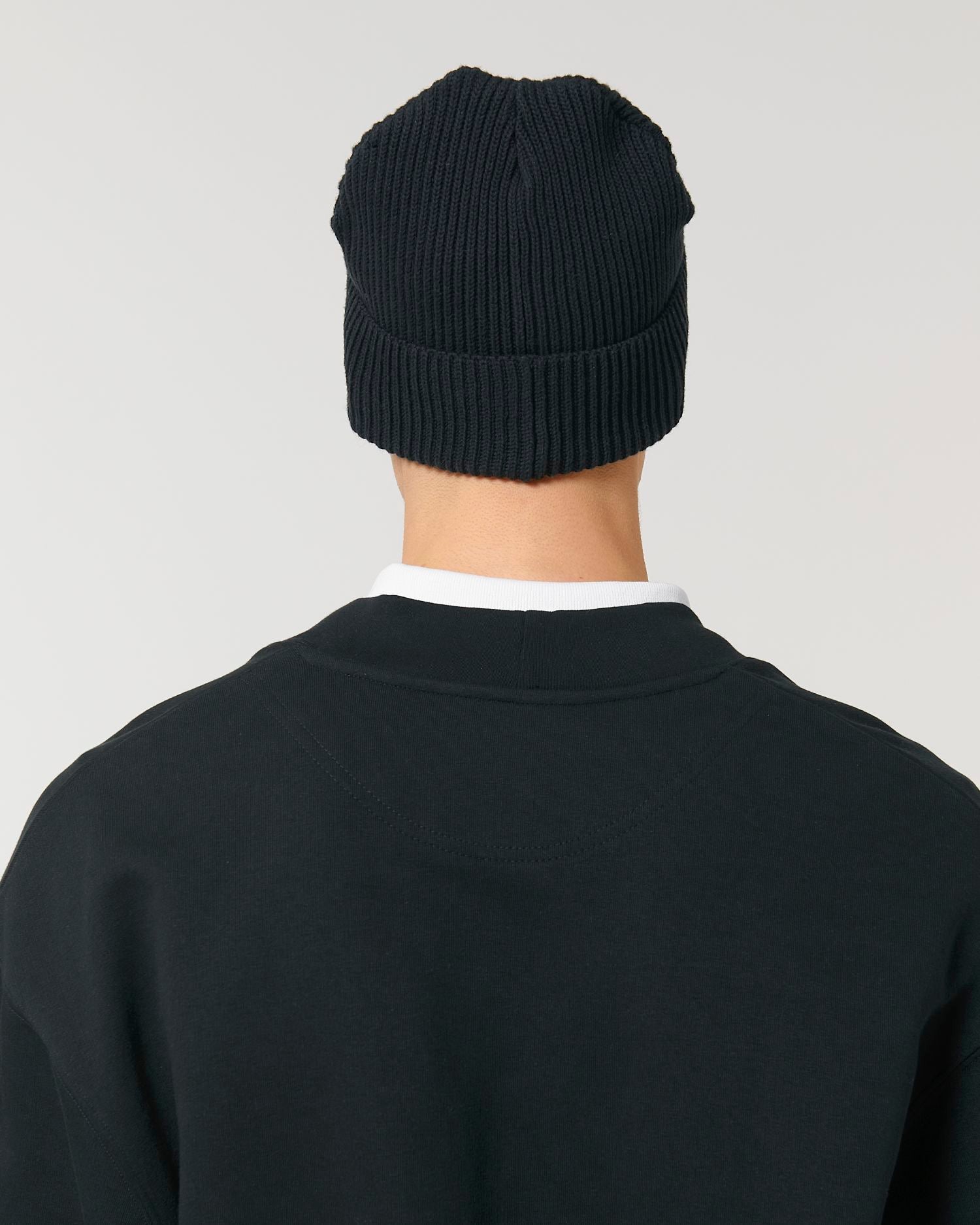 Fisherman Beanie - Black - Rückseite 