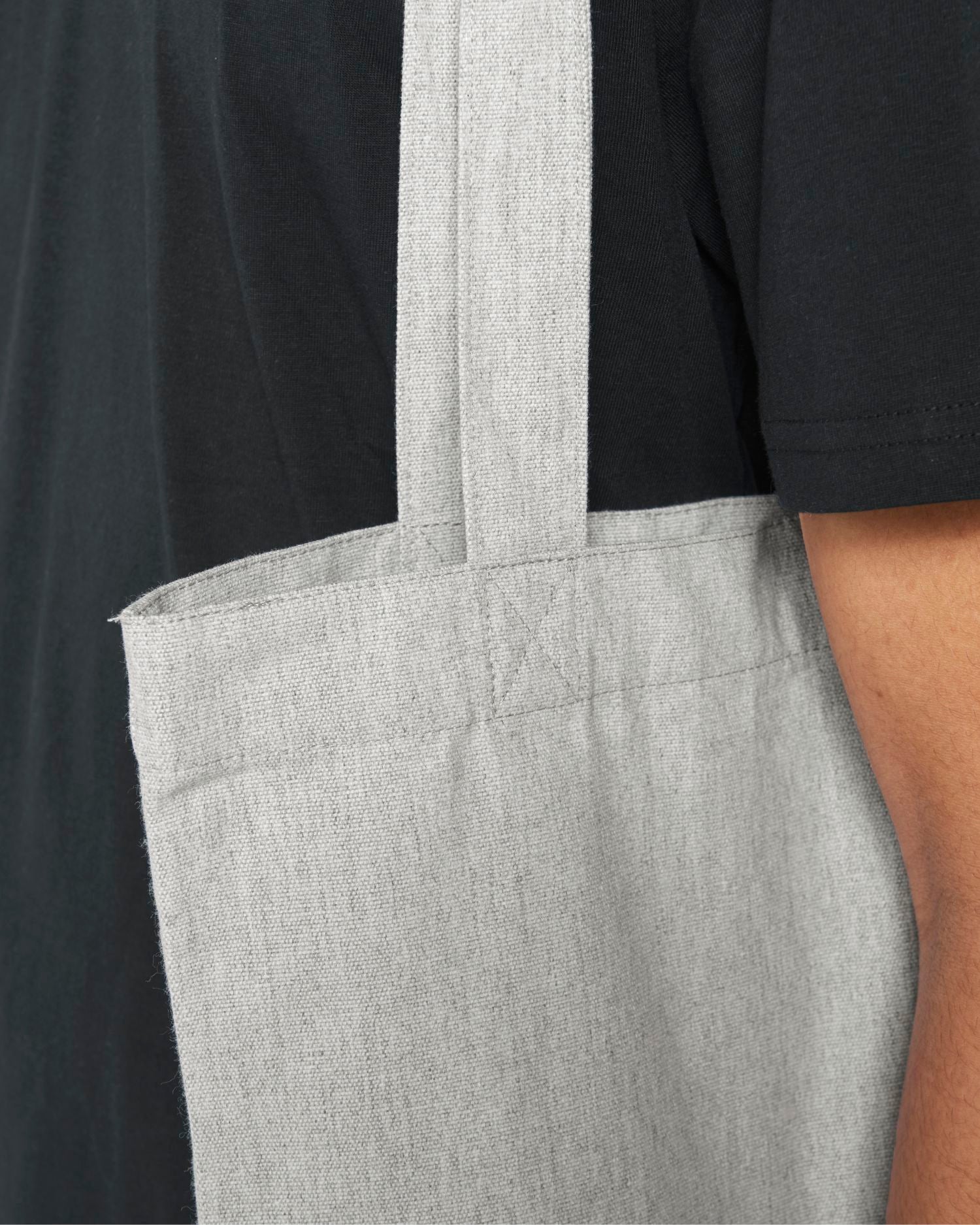 Tote Bag - Heather Grey - Vorderseite Detail