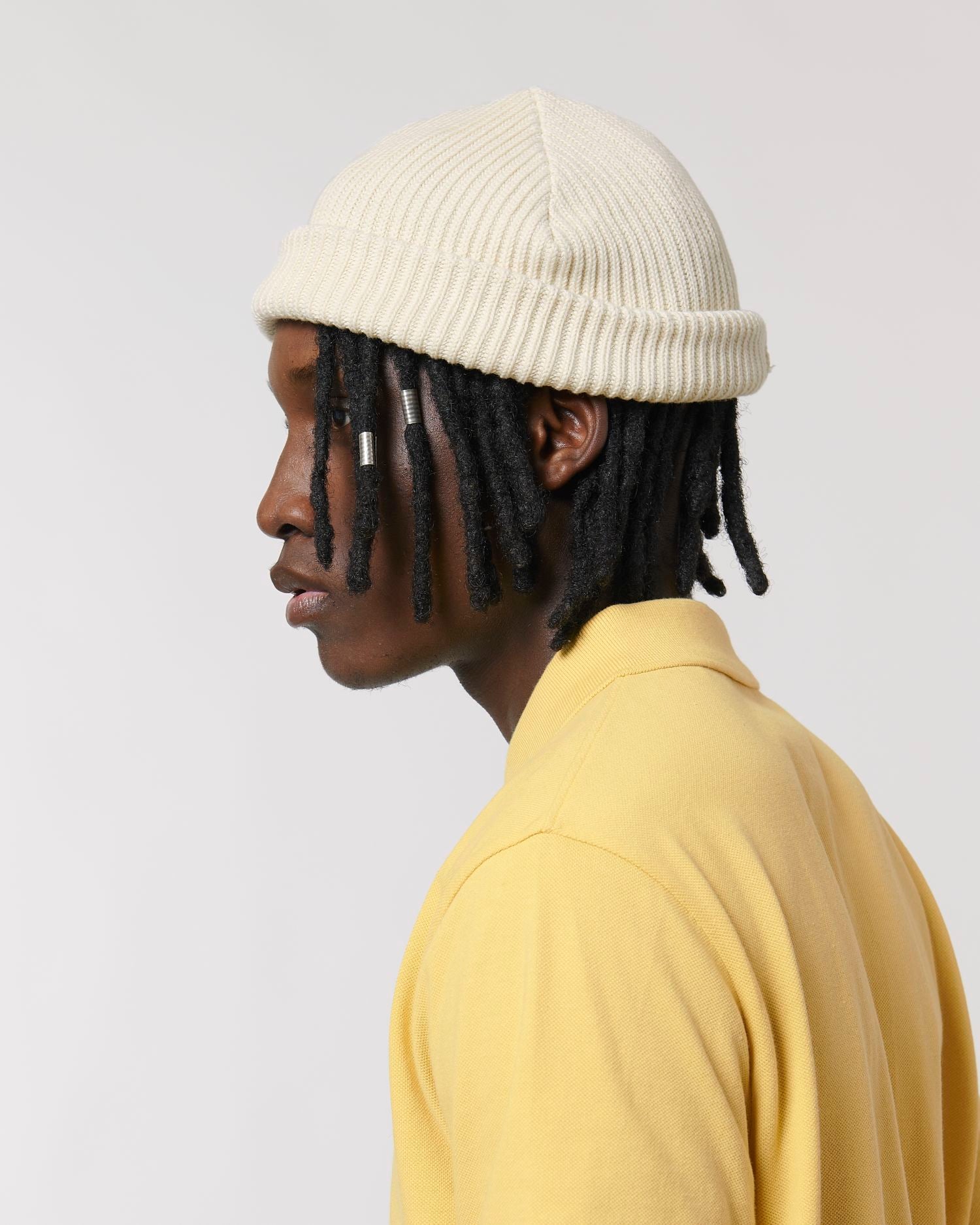 Fisherman Beanie - Natural - Vorderseite Detail