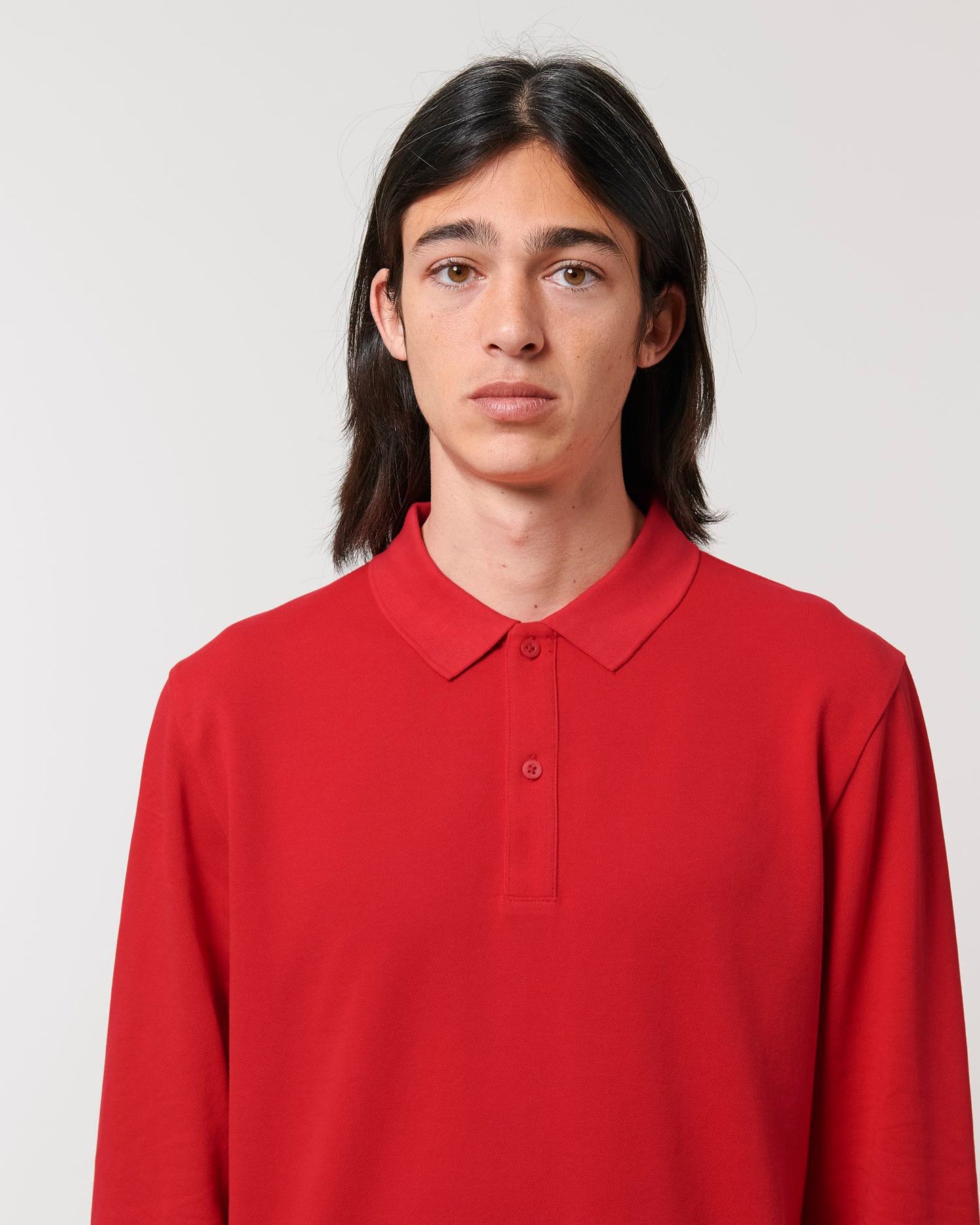 Prepster Long Sleeve - Red - Vorderseite Detail