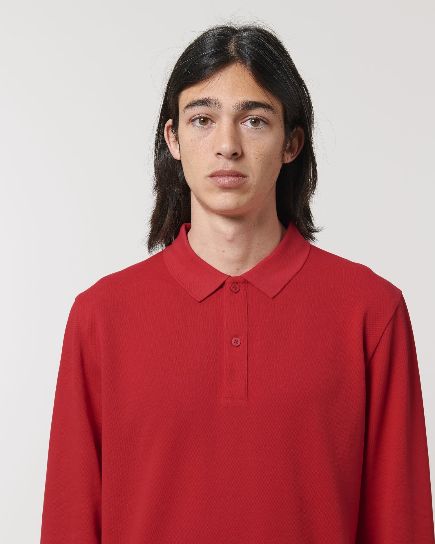 Prepster Long Sleeve - Red - Vorderseite Detail