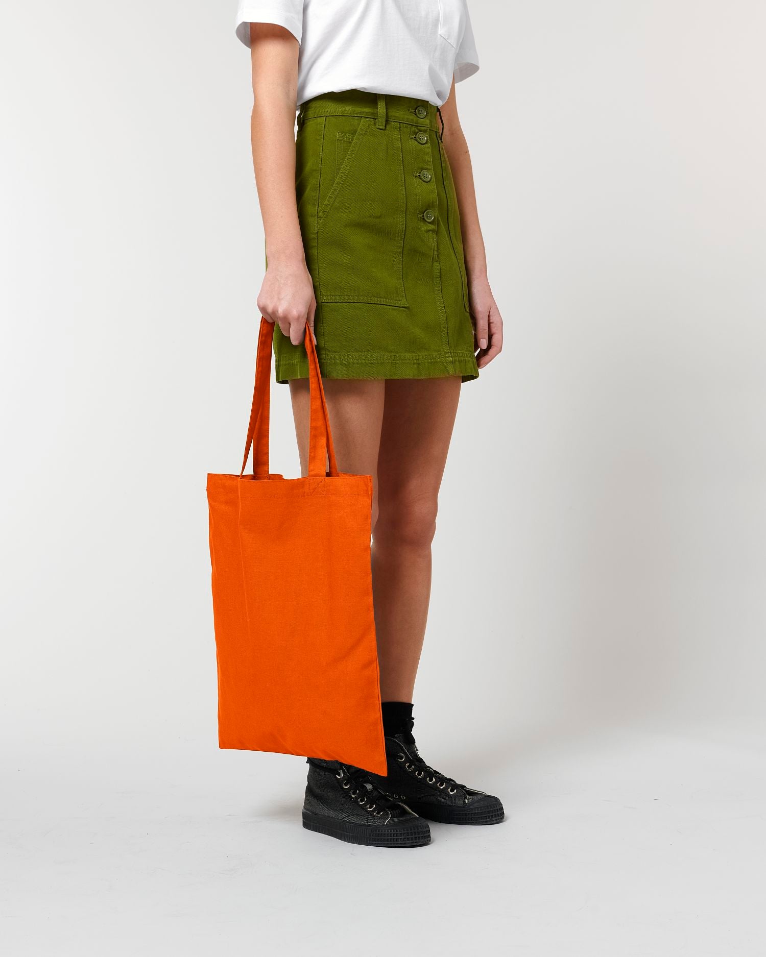 Light Tote Bag - Bright Orange - Vorderseite Detail