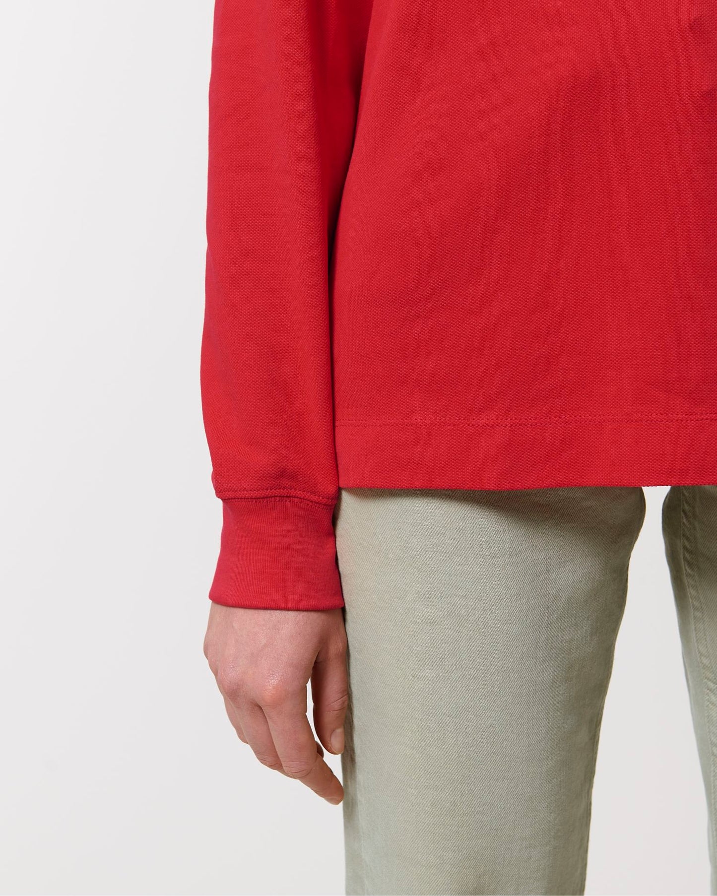 Prepster Long Sleeve - Red - Vorderseite Detail