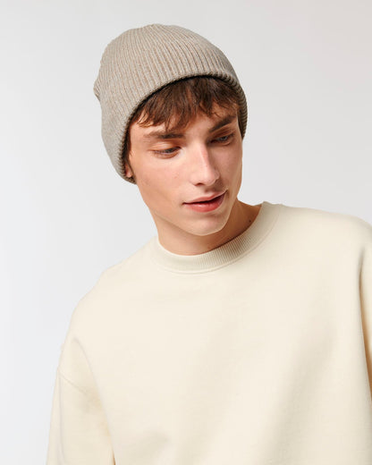 Fisherman Beanie - Heather Sand - Vorderseite 