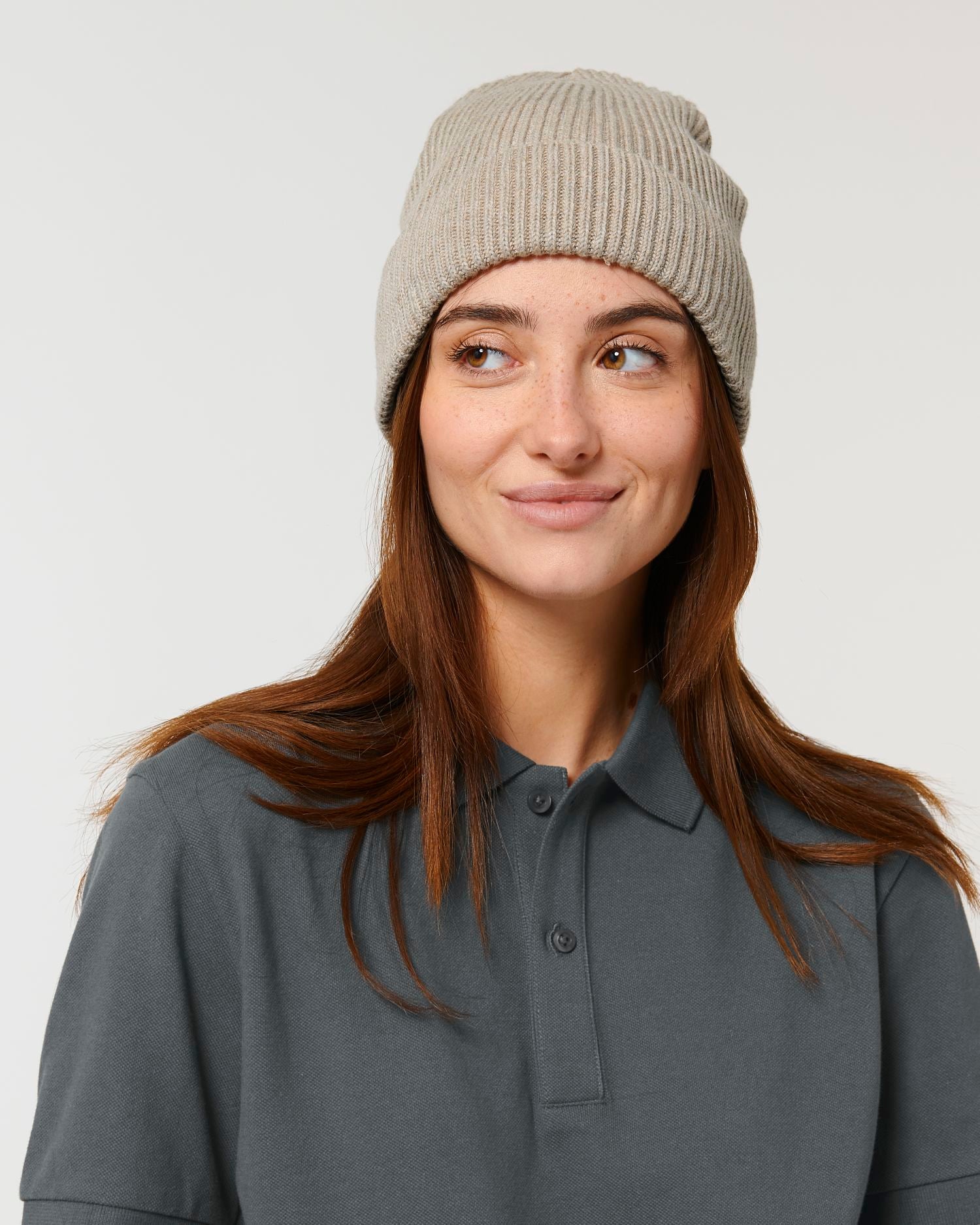 Fisherman Beanie - Heather Sand - Vorderseite 